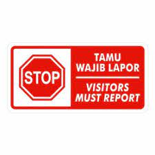 Istriku sekarang sakit, orang tuaku jadi tersiksa karena kepikiran driku. Jual Stiker Tamu Wajib Lapor Terlengkap Harga Grosir Murah July 2021