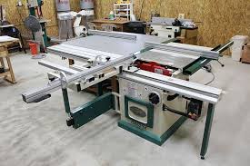 Sliding Table Saw Work Station W Router Table Has Multi Function Top Venturi Style Down Draft Dust Collec Sliding Table Saw Sliding Table Table Saw Station