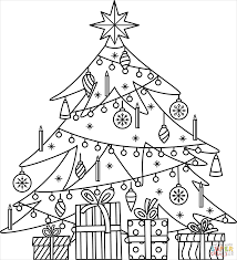 Christmas Tree Super Coloring In 2020 Tree Coloring Page Christmas Tree Coloring Page Coloring Pages