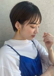 シースルーバングマッシュショート 銀座の美容室 ガーデン トーキョウ garden tokyo スタイリストkomakiのヘアスタイル 髪型 ヘアカタログ lala ララ 前髪 シースルー ヘア アイディア おだんごヘア