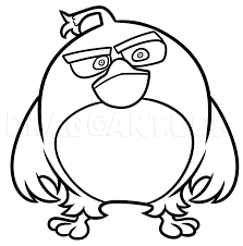 Coloring is so much more fun when the subject makes you happy. How To Draw Bomb From The Angry Birds Movie Coloring Page Trace Drawing