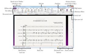 working with the ribbon menu in sibelius 7