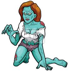 Descubra dibujo de una novia adorable personaje imágenes de stock en hd y millones de otras fotos, ilustraciones y vectores en stock libres de regalías en la colección de shutterstock. Ilustracion Vectorial De Zombie Mujer De Dibujos Animados Pinturas Para La Pared Cuadros Espantoso Agarrar Gusano Myloview Es