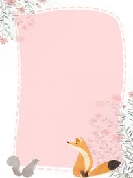 خلفية الكرتون الحدود الحيوانية إطار الصورة إطار رسوم متحركة وردي بسيط خلفية ثعلب سنجاب زهر cartoon background flower background images simple background images
