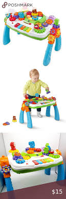 Vtech Gearzooz Jungle Friends Gear Activity Table Euc Vtech Gearzooz 2 In 1 Jungle Friends Gear Park Activity Table In 2020 How To Introduce Yourself Little One Vtech
