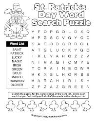 The crossword puzzle can be played on the computer or by printing on paper. Word Search St Patrick S Day And Activities For Kids On Pinterest Cute766