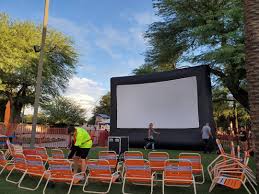 Your backyard screen rental will include everything to host the perfect outdoor movie night. Outdoor Movie Screen Rentals Desert Air Cinema