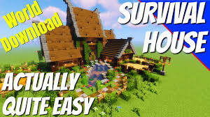 Cute, easy, compact home in minecraft with this minecraft house tutorial shows how to build a compact, efficient, tiny, ultimate, survival. How To Build A Survival House In Minecraft Easy House Looks Hard World Download Avomance 2020 Youtube