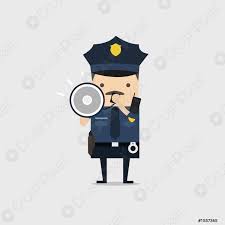 En un principio, eso era una ventaja, y aún a día. Agente De Policia Con Uniforme Azul Gritando Con Meg Vector De Stock Crushpixel