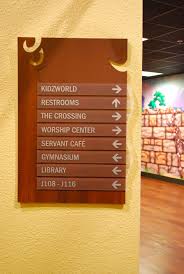 Their Wayfinding Signage Complements Their Vision Statement Wall Design Church Walls Church Signs Church Lobby