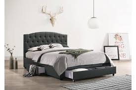 Most of our storage beds have drawers underneath that you can pull out on at least one side of the bed. French Provincial Modern Fabric Platform Bed Base Frame With Storage Drawers Queen Charcoal Matt Blatt