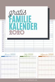 Gratis free klik link dibawah artikel. Gratis Print Selv Familiekalender 2020 Helt Op Til Manen Printer Kalender Kreative Ideer