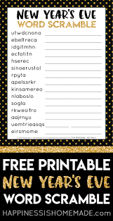 Puzzlers have to unscramble the words and then use some of the letters to spell a new surprise word.covers the following french color vocabulary words: This Free Printable New Year S Eve Word Scramble Is A Ton Of Fun For Kids And Adults Alike A New Year Words Kids New Years Eve New Year S Eve Games For