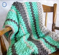 Any new mom would love this afghan as a gift for a baby shower. Crochet Baby Bean Baby Blanket Free Pattern Left In Knots