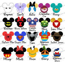 Choose Your Mouse Head Characters Disney Family Vacation Digital Clip Art Disney Scrapbook Disney Tshirts Disney Diy