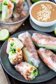 Jackfruit Vietnamese Summer Rolls With Hoisin Peanut Sauce Recipe Jackfruit Recipes Jackfruit Recipes