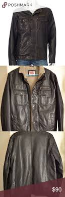 Levi S Mens Faux Leather Trucker Jacket P012 02 Clothes Design Fashion Fashion Trends
