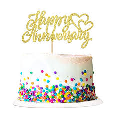 Check out our surprise cake explosion box with butterfly surprise! Keaziu Gold Glitter Happy Anniversary Cake Topper Wedding Anniversary Company Anniversary Birthday Party Decoration Supplies Celebration Party Amazon Com Grocery Gourmet Food