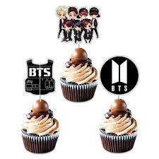 Tons of awesome bts logo wallpapers to download for free. 24pcs Bts Bangtan Boys Cupcake Topper Happy Birthday Cake Decor Party Supplies For Boys Girls Fans Amazon Com Grocery Gourmet Food