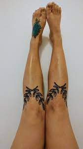 Olive Branch Blue Rose Knee Tattoo Foot Tattoo Leg Tattoo Knee Tattoos Knee Tattoo Rose Knee Tattoo