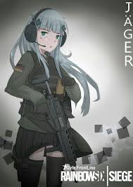 Jager R6s X Girls Frontline Rainbow Six Siege Anime Anime Military Anime