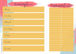 Maybe you would like to learn more about one of these? Dein Wochentlicher Essensplan Zum Herunterladen Ausdrucken
