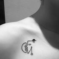 Simple Line Tattoos Inspired By Surreal Artists Like Picasso Simple Line Tattoo Modern Art Tattoos Picasso Tattoo