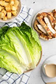 To make the salad, add romaine to a large bowl. Healthy Chicken Caesar Salad Erin Lives Whole