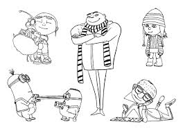 Print out and have fun with this picture of the gru's minion! Free Printable Despicable Me Coloring Pages For Kids