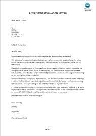Maybe you would like to learn more about one of these? Sample Resignation Letter Template Professional Formal Retirement Example Military Examples