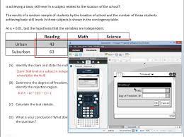 Chi Squared Video With The Nspire Calc Studying Math Chi Square Math