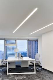 Recessed lighting in a beaded ceiling using adjustable low voltage. Recessed Leds Add Balance To This Modern Office Ontario Canada Truline 1 6a By Pure Lightin Commercial Office Design Recessed Ceiling Light Architecture