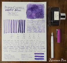 Thinkthursday Faber Castell Violet Blue Fountain Pen Ink Bottled Ink Pen And Paper