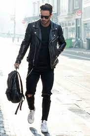 How To Have Best Hairstyle Leather Jacket Outfit Men Leather Jacket Men Leather Jacket Outfits
