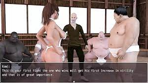 Laura Lustful Secrets: the Hot Wife Is Wrestling with the Sumo Fighters 