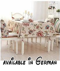 Syhome Tischdecke Tischtuch Reine Baumwolle Idyllische Stoffen Couchtisch Rechteckig 130 180 Cm Aus Hochwertigen Materialien He Couchtisch Tischdecke Tisch