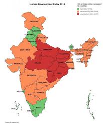 hdi of indian states compared to other countries india