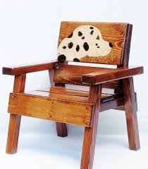 Childrens Wood Dalmatian Rustic Feel Dog Chair Kids Outdoor Etsy Kids Table And Chairs Kids Chairs Chair