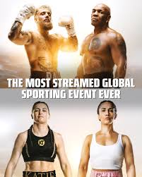 Jake Paul vs Mike Tyson makes history as the most streamed global event  ever with over 108 Million LIVE global viewers. : r/Boxing