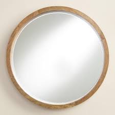 Natural Wood Round Evan Mirror Affordable Mirror Affordable Farmhouse Decor Round Wood Mirror