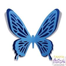 Flower butterfly free svg, png, eps & dxf download. Double Layer Butterfly Svg File