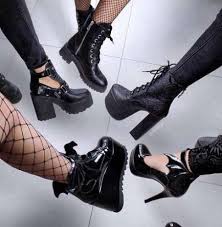 Black Ankle Boots Outfit Tumblr Trendy Fashion Tumblr Black Shoes 59 Ideas Fashion Grunge Shoes Goth Shoes Grunge Boots