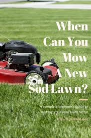 Do not use a riding mower as it is too heavy and its powered wheels can tear up the new sod. New Sod Care In Winter Homes Of Heaven