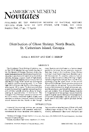 PDF) Distribution of Ghost Shrimp; North Beach, St. Catherines Island,  Georgia