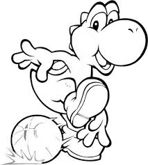 Download lily flowers to color 001. Yoshi Playing Soccer Coloring Sheet Sports Coloring Pages Cartoon Coloring Pages Super Mario Coloring Pages