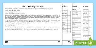 Check spelling or type a new query. Year 1 Reading Checklist Assessment Sheet