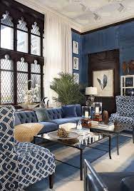 Black furniture decor blue walls. Refined New Twist Trendy And Dashing Interiors In Blue And Black