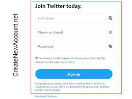 Free twitter sign up or twitter registration is as easy as to create a facebook account, instagram account or even pof.com account too and more. Twitter Sign Up New Account