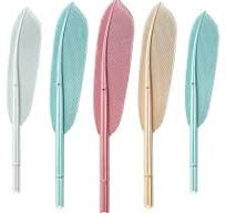 Plastic Feather Shape Pen Cute Office Custom Logo Pen Promotion Goose  Feather Quill Ball Pen
