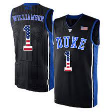 Men Women Youth Zion Williamson Duke Blue Devils College Black Flag Plate Elite Jersey Jerseys Qdvc Clothing